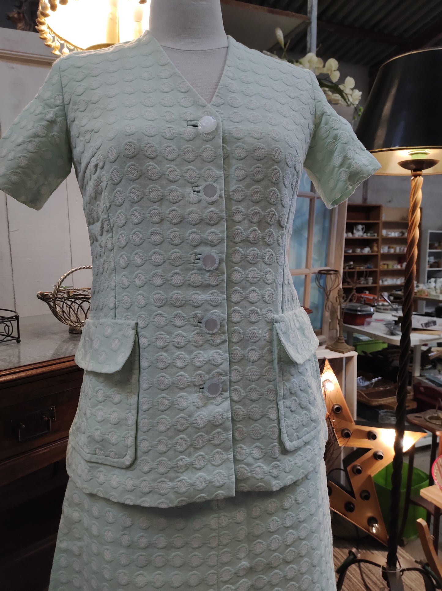 Tailleur fait main vintage, année 1960-70. Taille 36