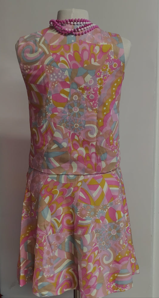 Ensemble vintage couleurs psychédéliques. taille 36.