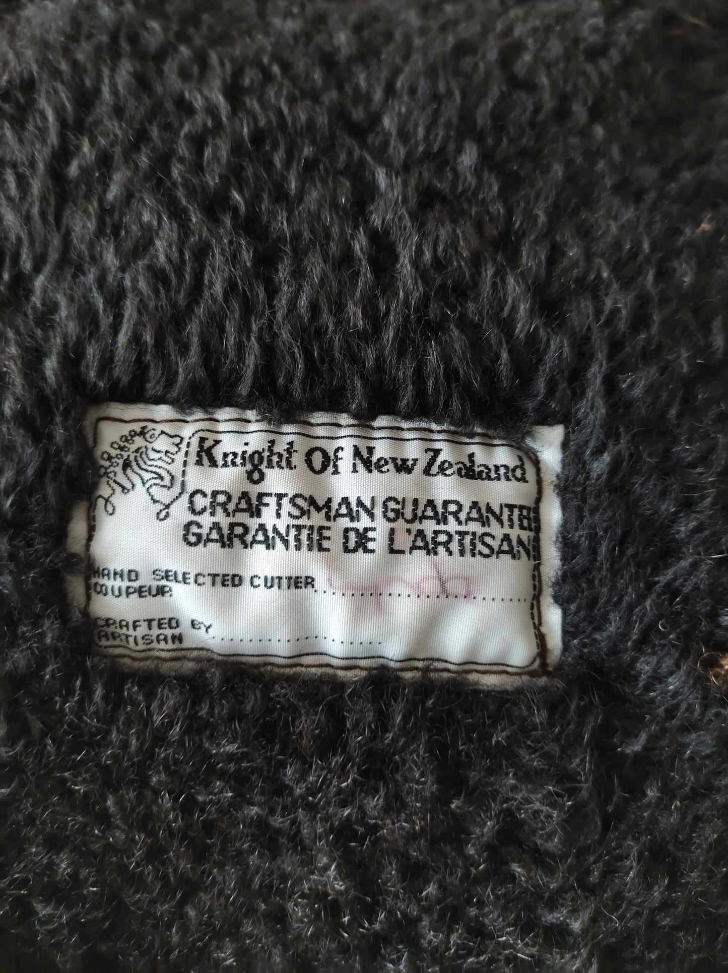 Manteau femme 100% agneau mérino de Nouvelle Zelande. Knight of New Zealand. Taille M